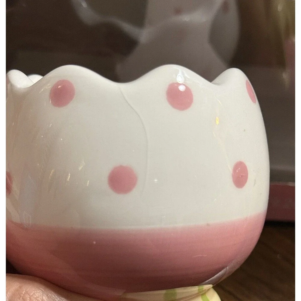 Johanna Parker Chick Egg Cream & Sugar Set Carnival Cottage *Flaws*